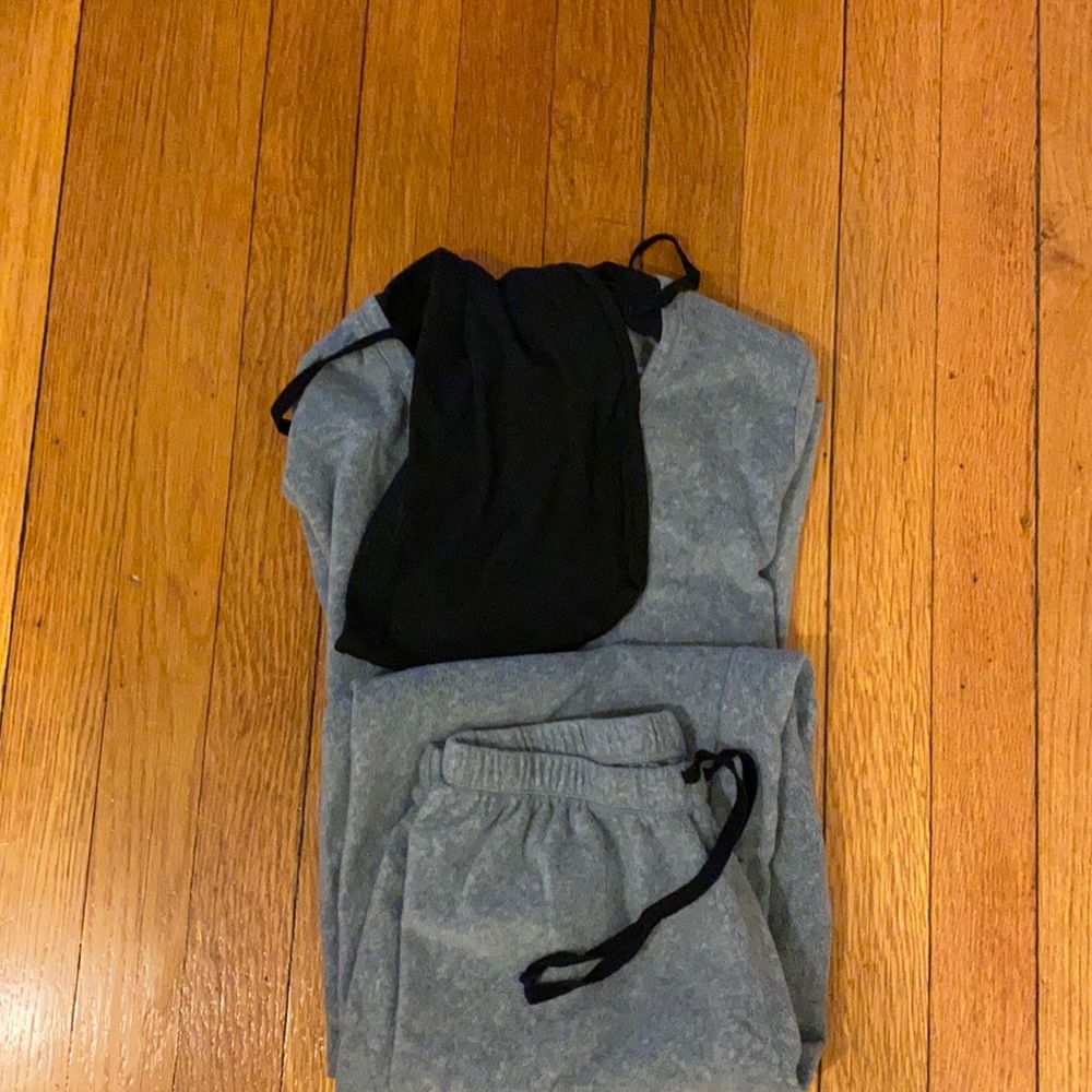 Gray and black soft pJs